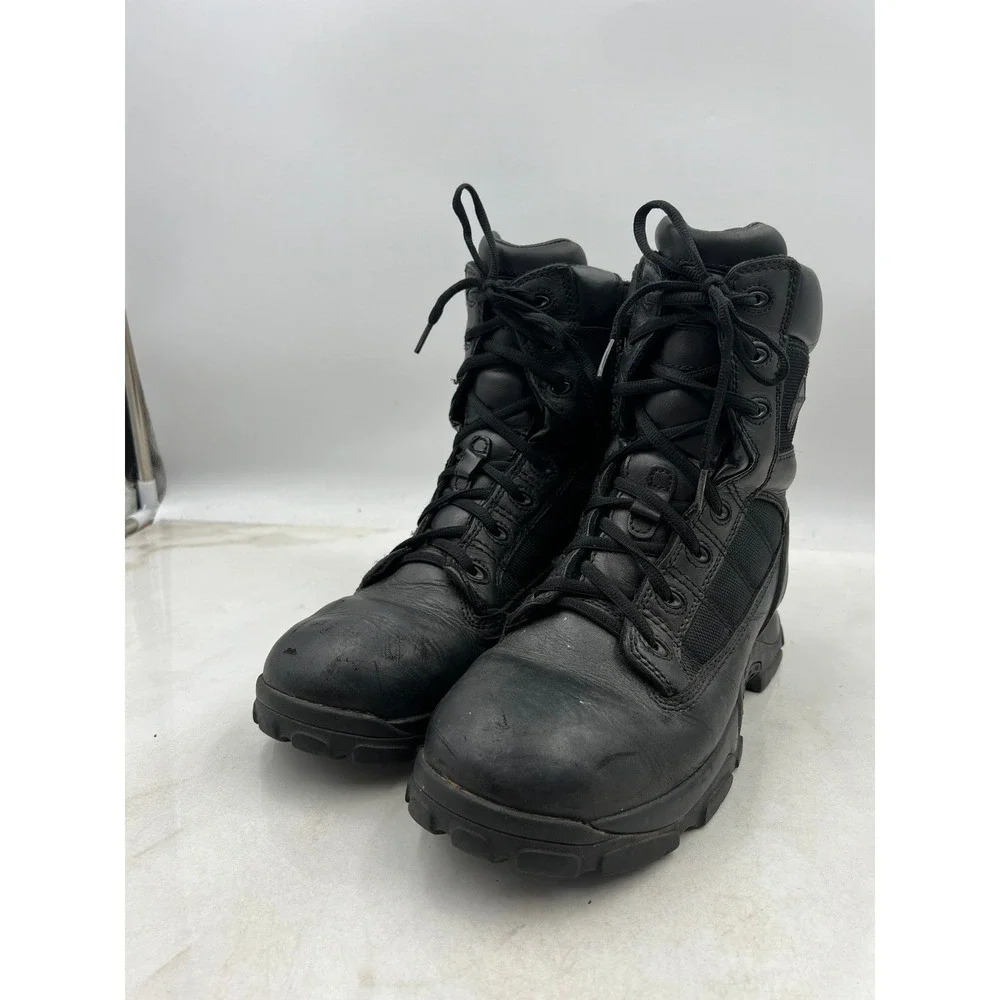 Thorogood Boots Mens Sz 9W Combat Leather Work Sniper Tactical Side Zip 834-6760